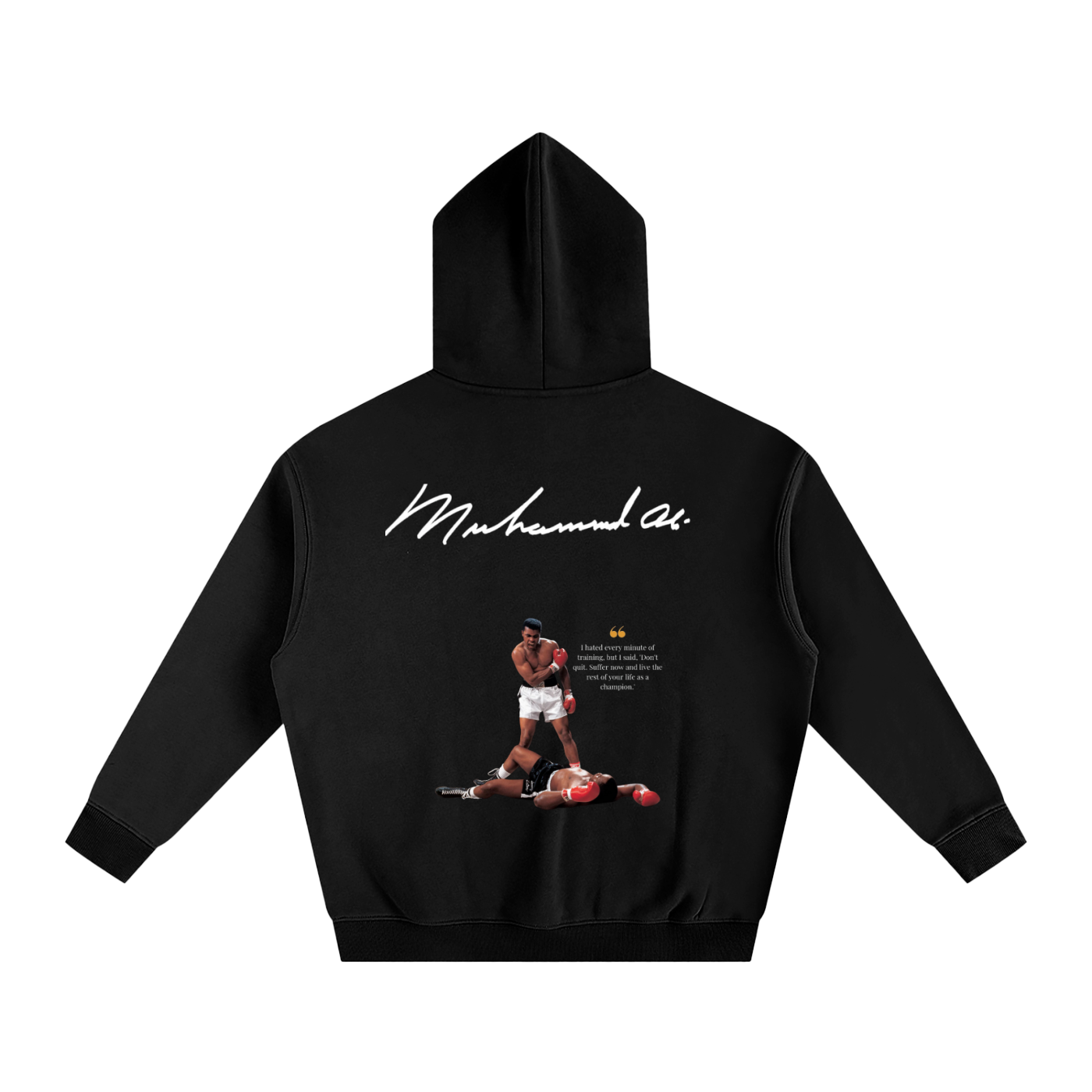 Muhammed Ali Oversize Fleeced Hoodie