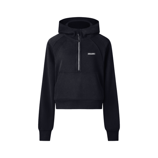Cropped Half-Zip Hoodie