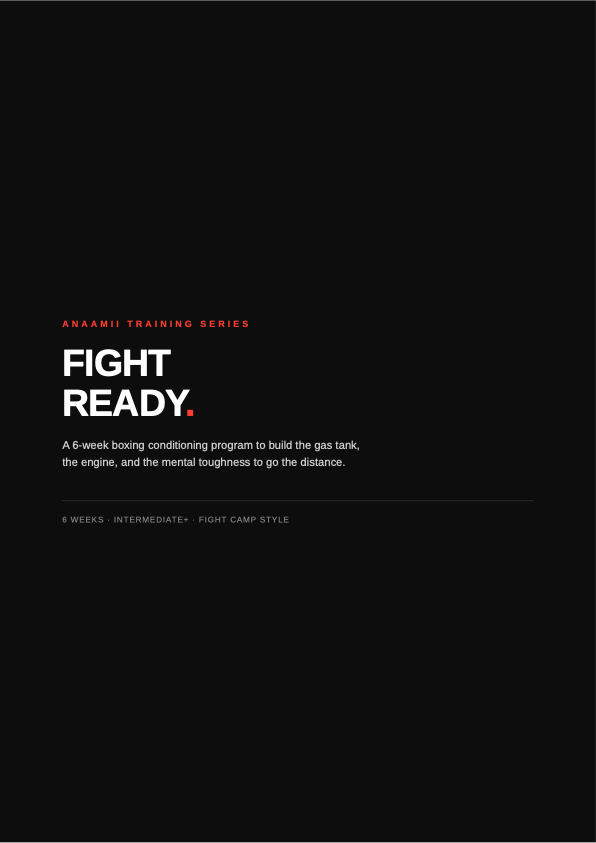 Fight Ready - ANAAMII Training Series program cover