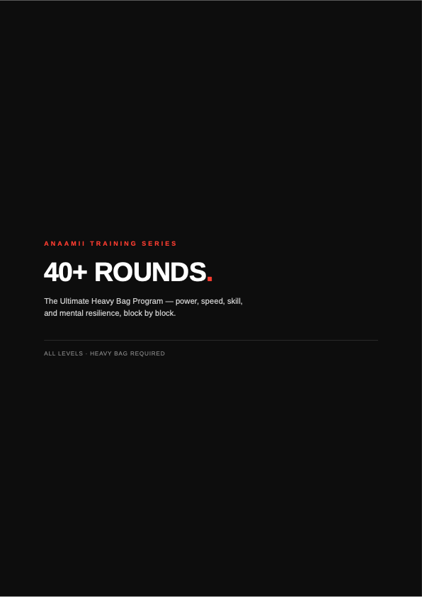 40+ Rounds - ANAAMII Training Series program cover