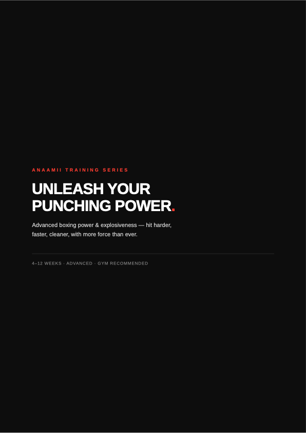 Unleash Your Punching Power - ANAAMII Training Series program cover